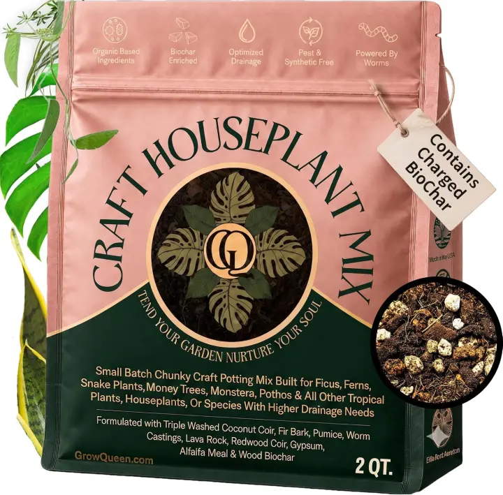 Craft Organic Houseplant Potting Mix — Chunky, Well‑Draining Indoor Soil