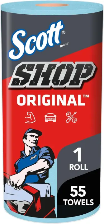 Heavy-Duty Shop Towels — 55 per Roll, 30 Rolls (10.4" x 11")